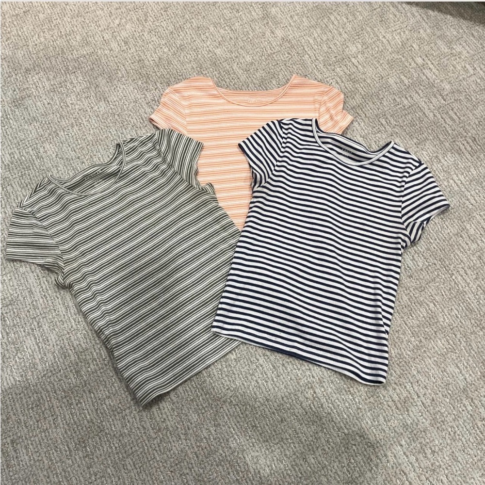 American Eagle Striped Women’s T-Shirts - Set of 3